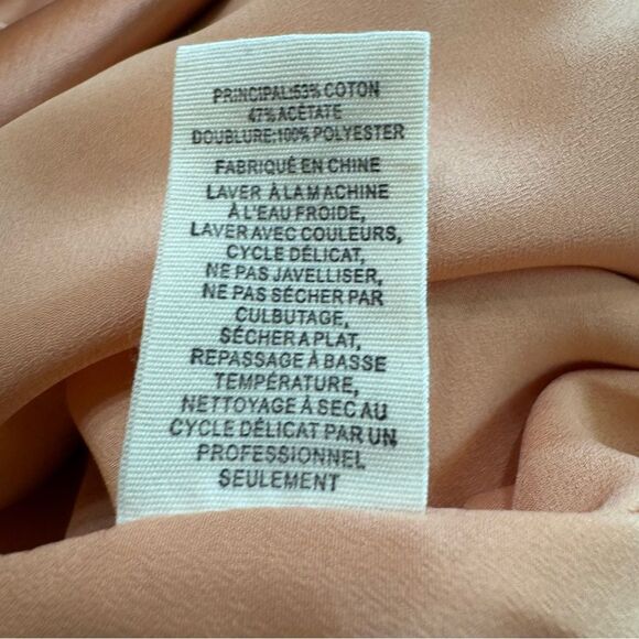 Ulla Johnson Metalic Satin Midi Dress 00 Copper Tulip Hem Off Shoulder New Money - Picture 11 of 16